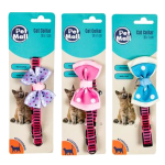 Pet Collar with Bow 30 x 1cm, assorted